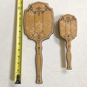 Vintage dresser mirror and brush